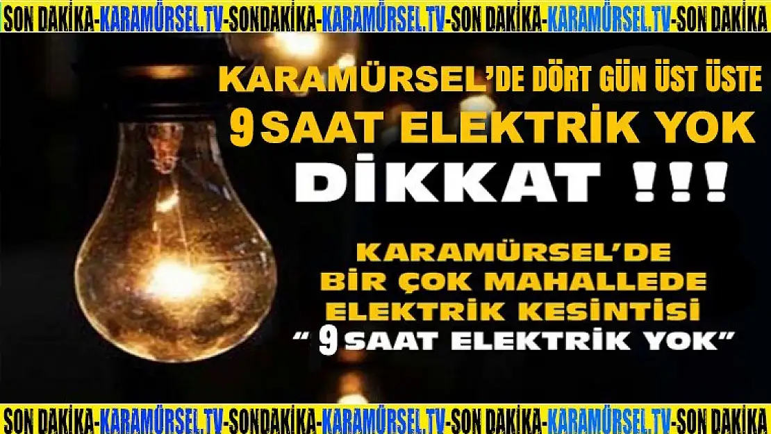 Karamürsel'de dört gün üst, üste elektrik yok