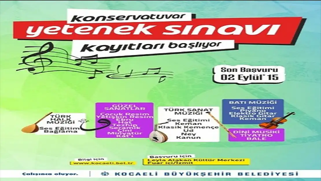 Konservatuar yetenek sınavı kayıtları başlıyor