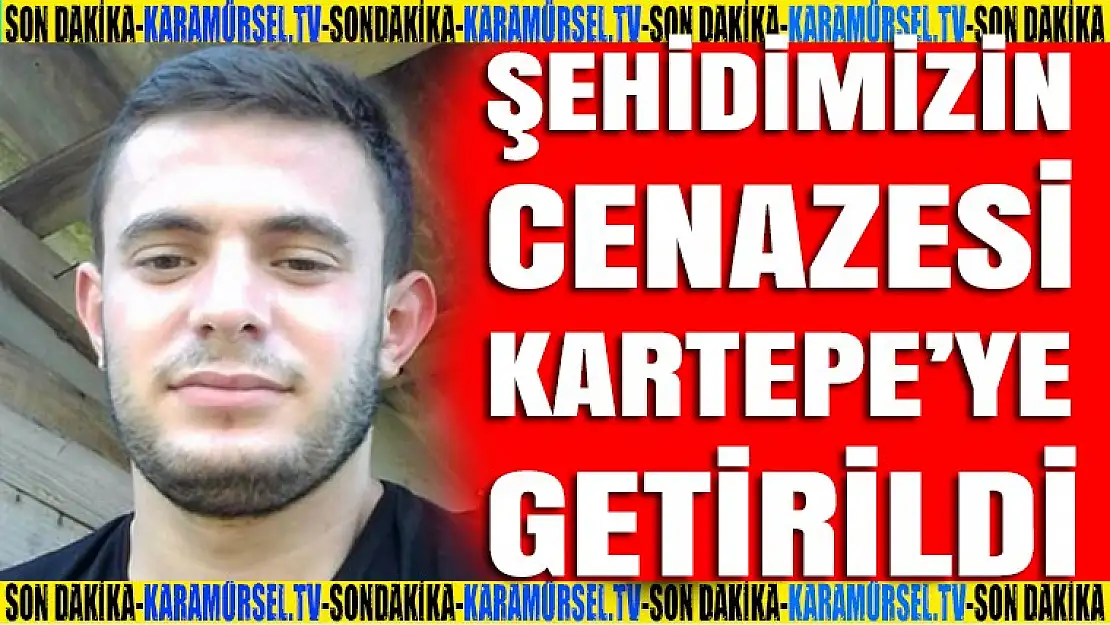 Şehidimizin naaşı Kartepe'ye getirildi