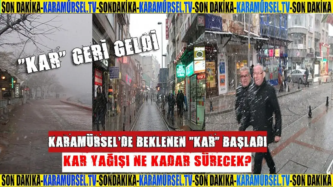 Karamürsel'de beklenen kar yağışı başladı