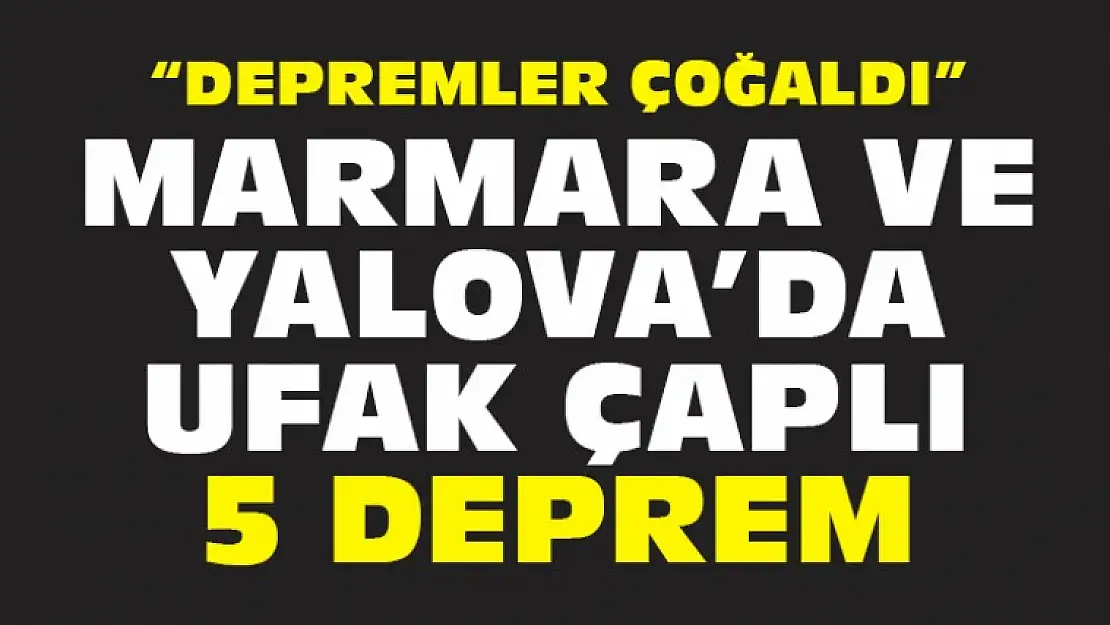 Marmara'da Ufak Çaplı 5 Deprem, Depremler Yoğunlaştı