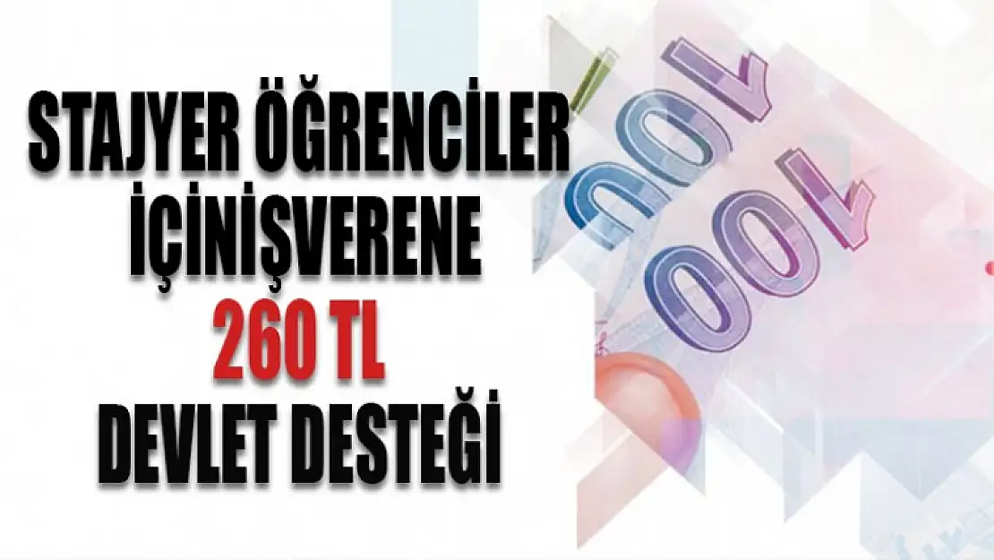 Stajyer çalıştırana 260 lira Devlet Desteği