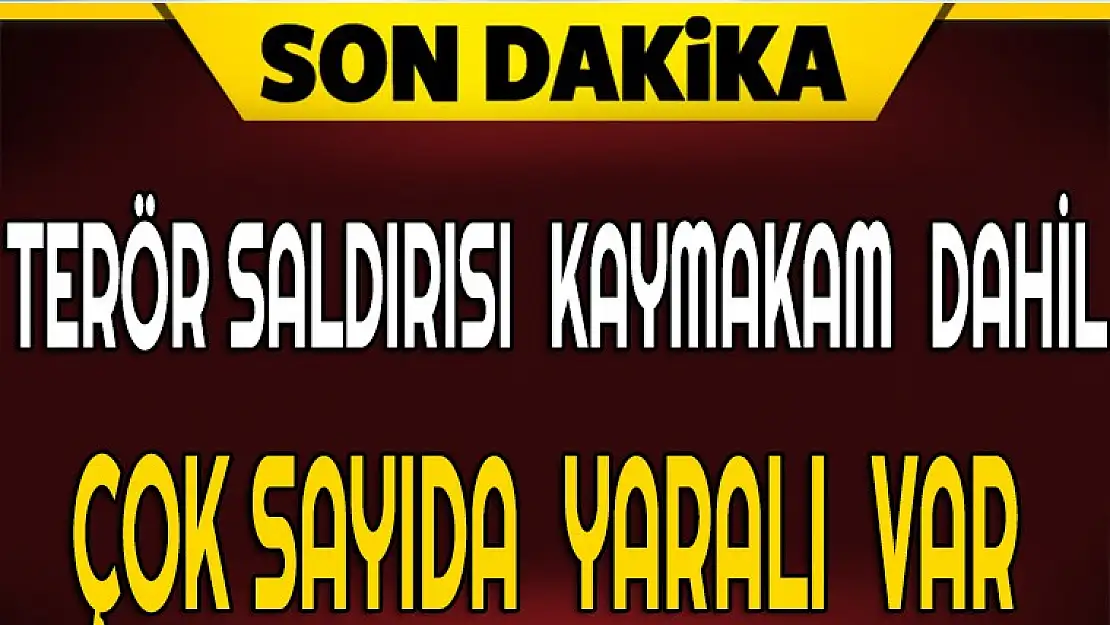 Kaymakam dahil çok sayıda yaralı var