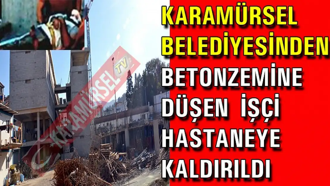 Karamürsel Belediyesi Binası İnşaatında düşen işçi yaralandı