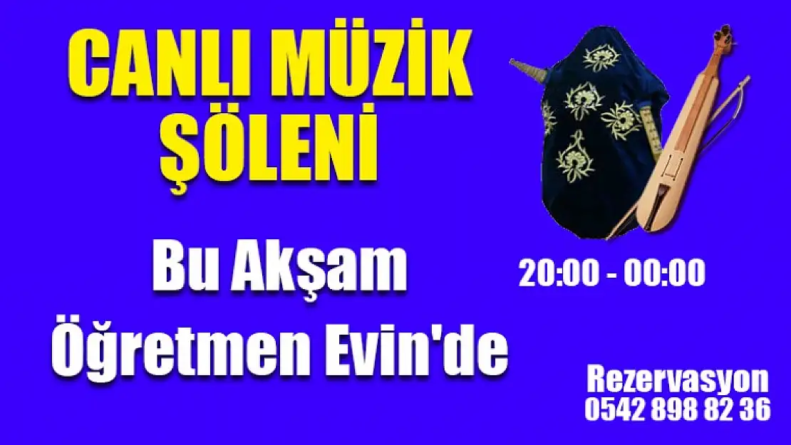 Bu Akşam Öğretmen Evin'de Canlı Müzik Şöleni