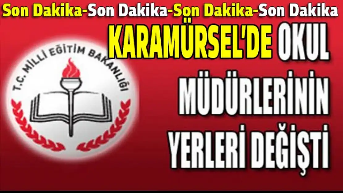 Karamürsel'de 4 okul müdürünün yeri değiştirildi