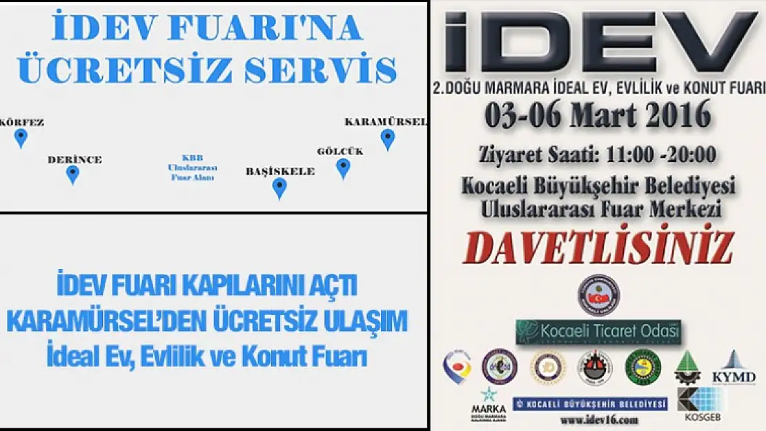 İDEV Fuarı Açıldı - Ulaşımlar Ücretsiz