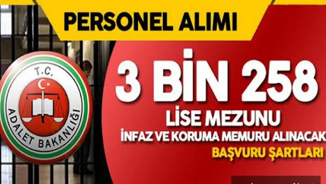 Lise mezunu İnfaz ve Koruma Memuru alımı