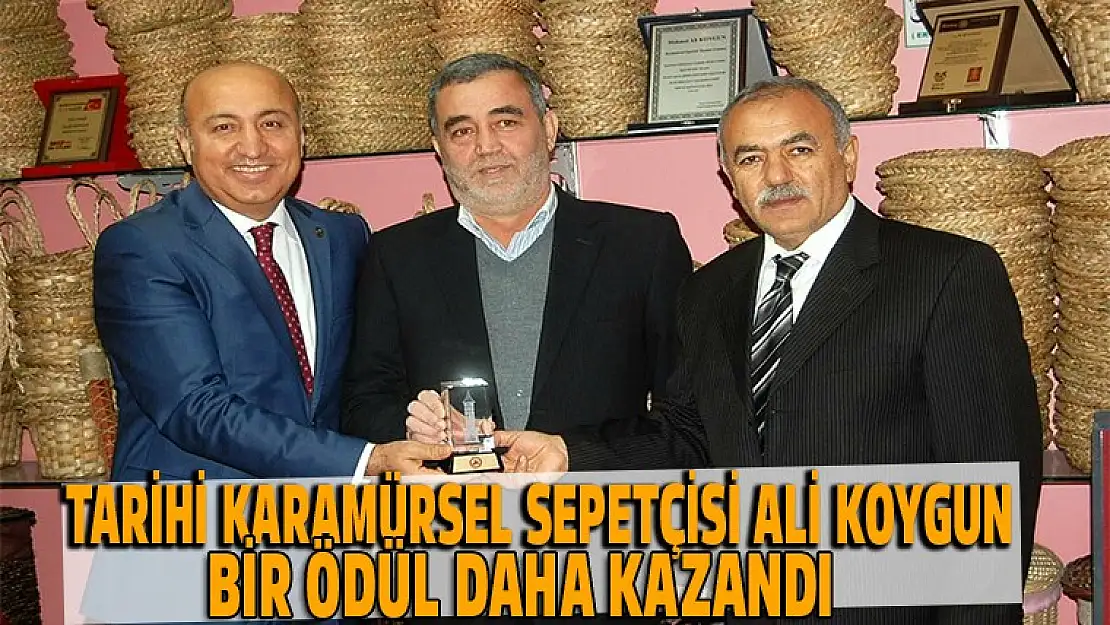 Tarihi Karamürsel sepetçisine bir ödül daha