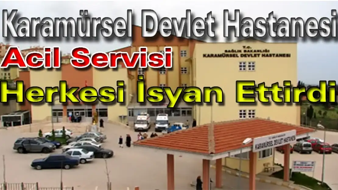 Karamürsel Devlet Hastanesi'nin Acil Servisi İçler Acısı!!!!!