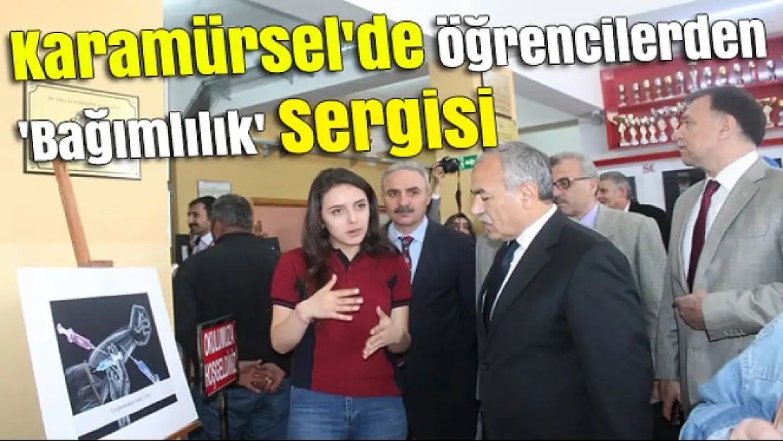 Karamürsel'de Öğrencilerden 'Bağımlılık' Sergisi