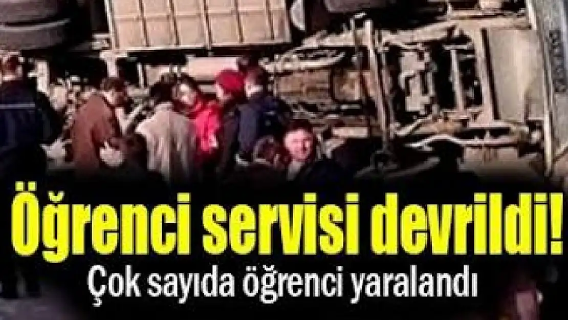 Kocaeli'de öğrenci servisi devrildi: 6 yaralı