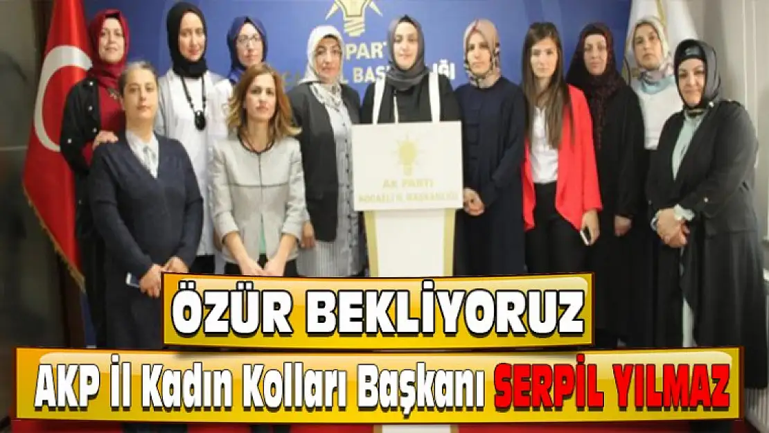 AKP İl Kadın Kolları Başkanı Serpil Yılmaz, ÖZÜR dilenmeli