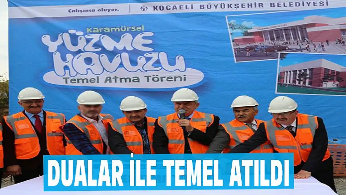 Yüzme havuzunun temeli dualar ile atıldı