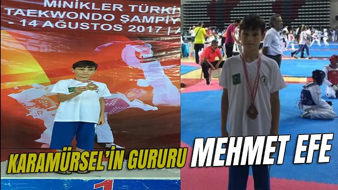 Karamürsel'in gururu Mehmet Efe şampiyon oldu