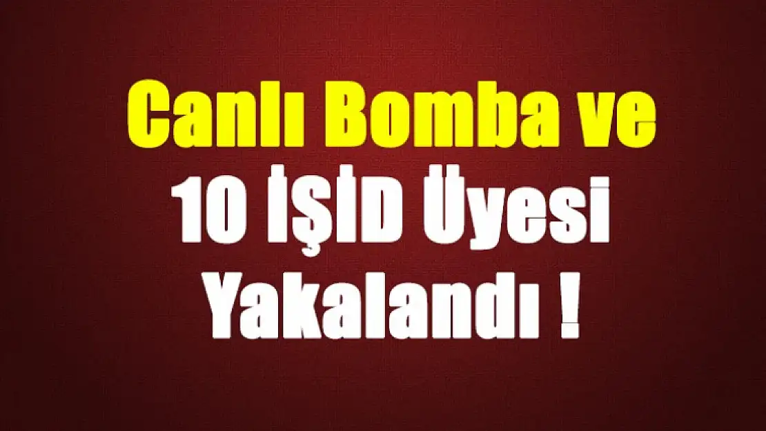 Canlı Bomba ve 10 İŞİD Üyesi Yakalandı