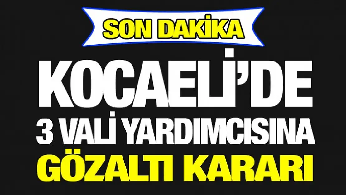 3 Vali Yardımcısına Gözaltı Kararı