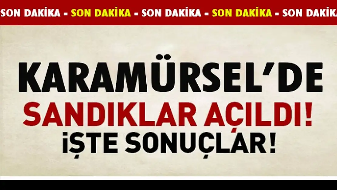 Karamürsel'de Oyların Tamamı Sayıldı, işte sonuçlar