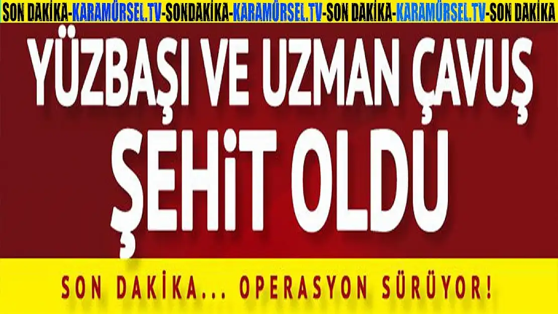 Son dakika: Diyarbakır'da çatışma... 2 şehit var