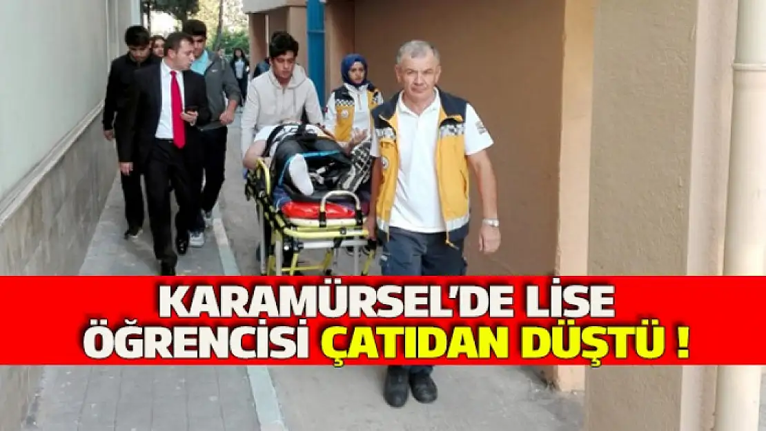 Anadolu Lisesinde öğrenci çatıdan düştü !