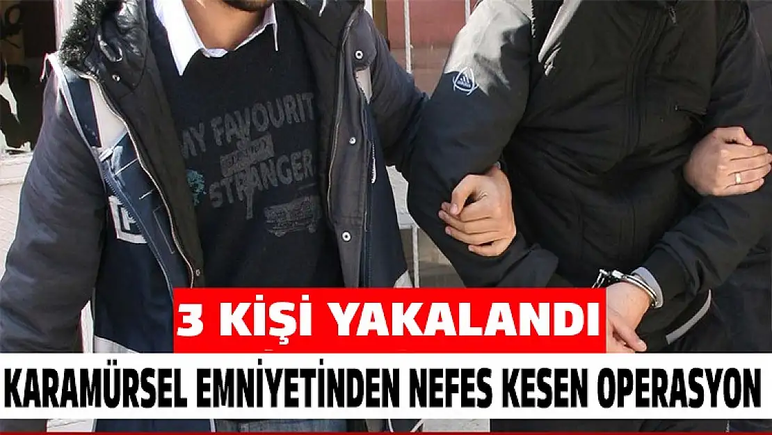 Karamürsel'de yapılan operasyonda 3 kişi yakalandı