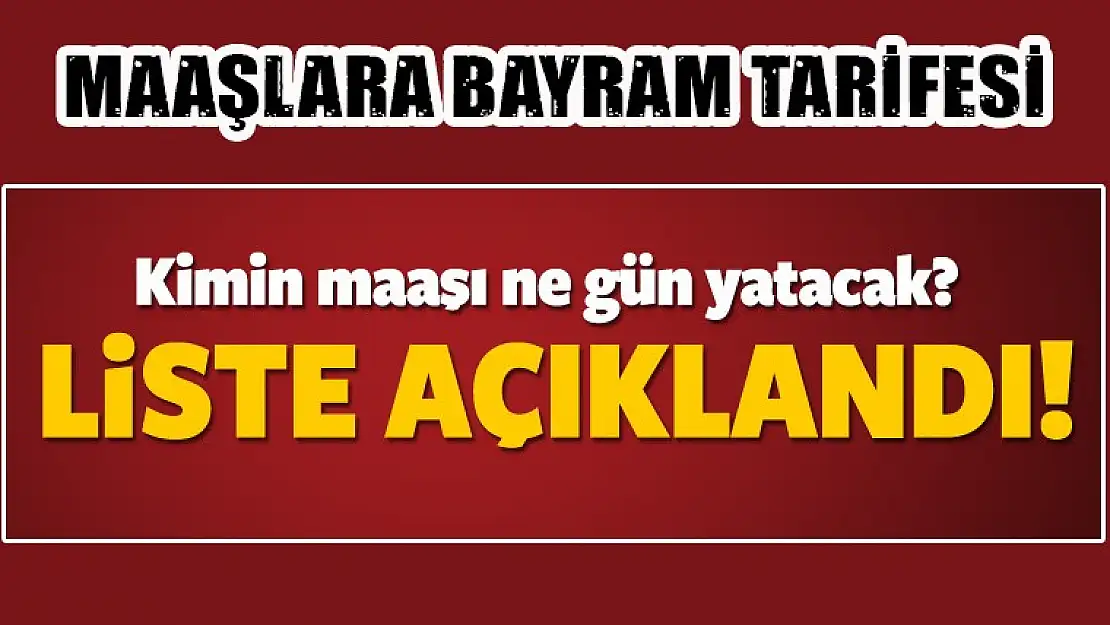 Maaşlar Ne zaman Yatacak?