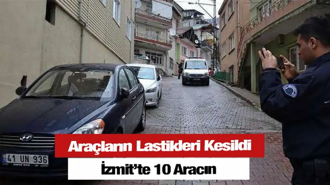 Park Halindeki Araçların Tekerleklerini Kesildi