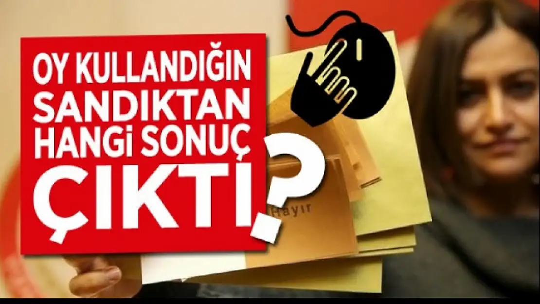 Sandığımdan Evet mi yoksa Hayır mı çıktı? (Referandum Halk Oylaması)