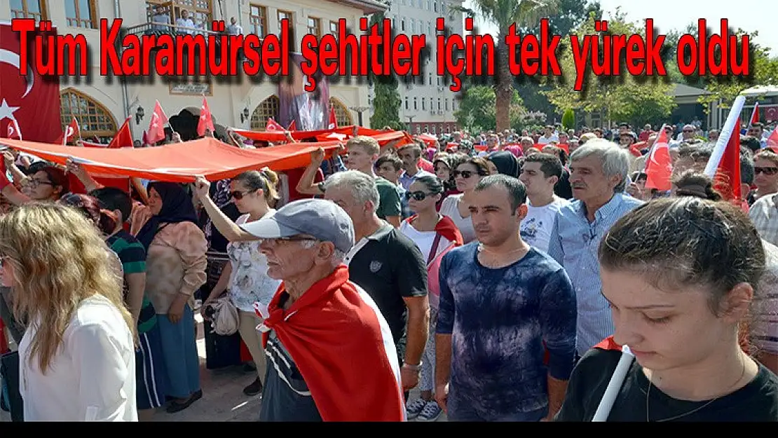 Tüm Karamürsel şehitler için tek yürek oldu