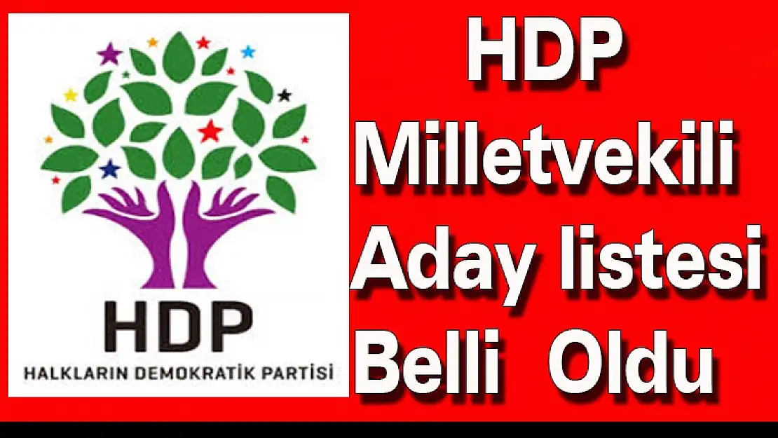 HDP Milletvekili Aday Listesi Belli Oldu