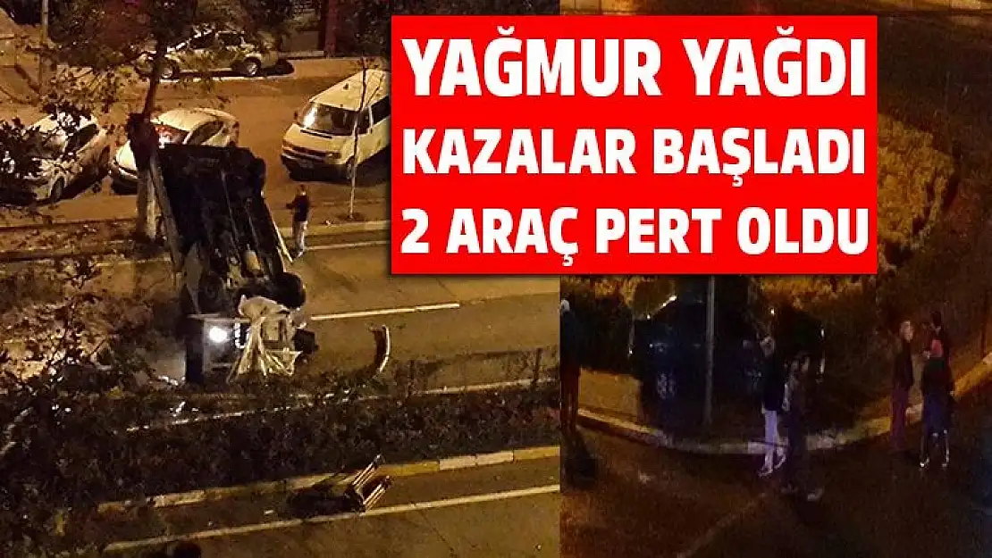 Karamürsel'de arka arkaya iki araç pert oldu