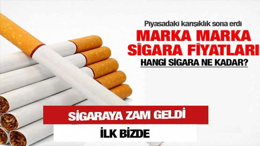 Sigaraya Zam GELDİ işte Fiyat Listesi