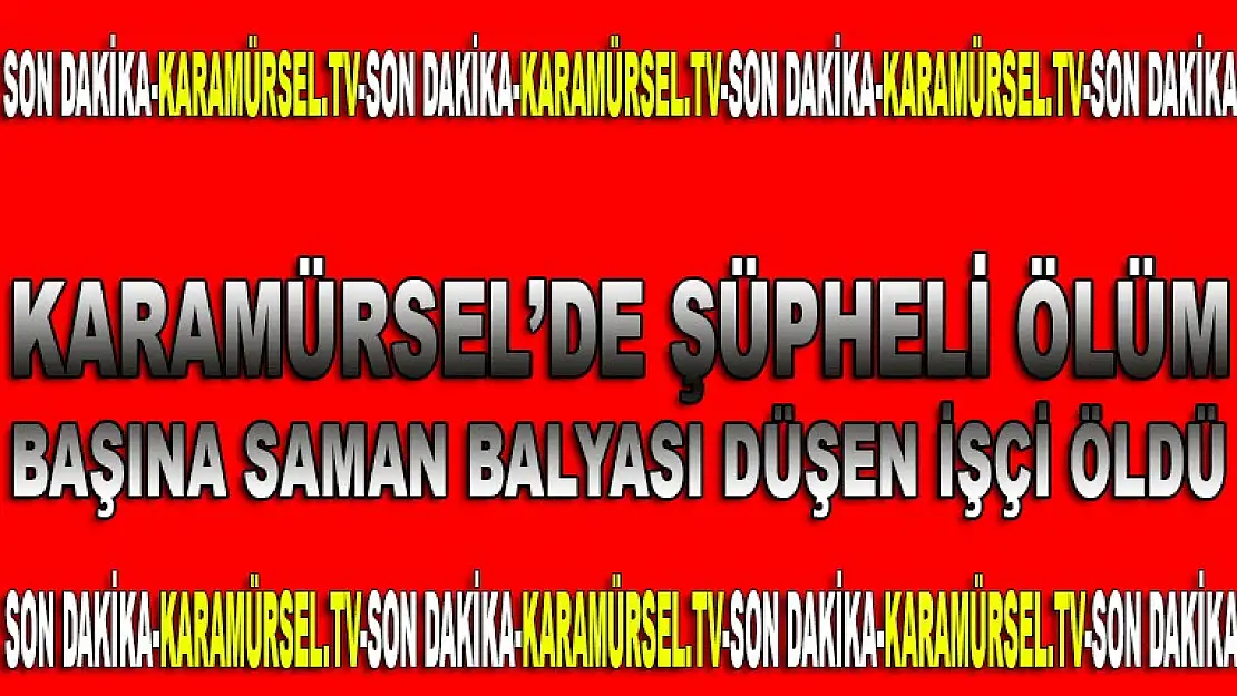 Karamürsel'de şüpheli ölüm