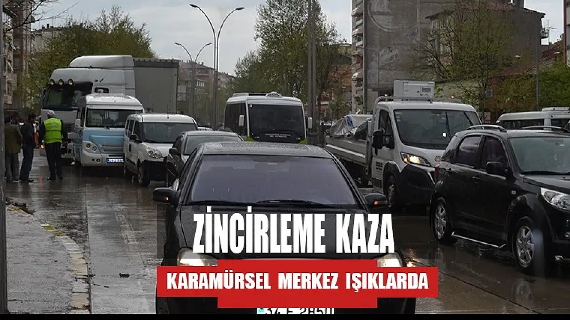 Karamürsel Merkez ışıklarda 4 araçlı zincirleme kaza