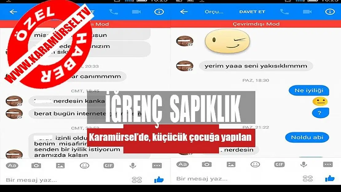 Erkek çocuğa, iğrenç sapıklık