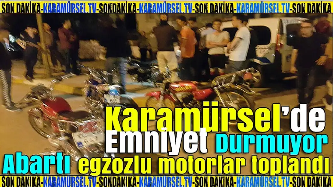 Karamürsel Emniyet Abartı egzozlu araçları bağladı