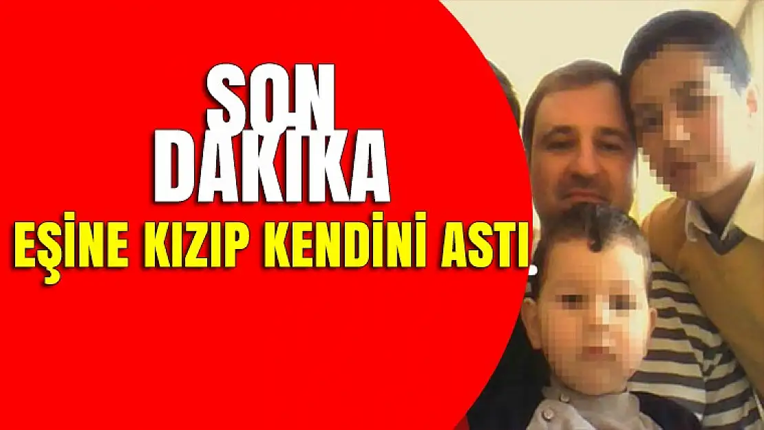 Eşine kızıp kendini astı