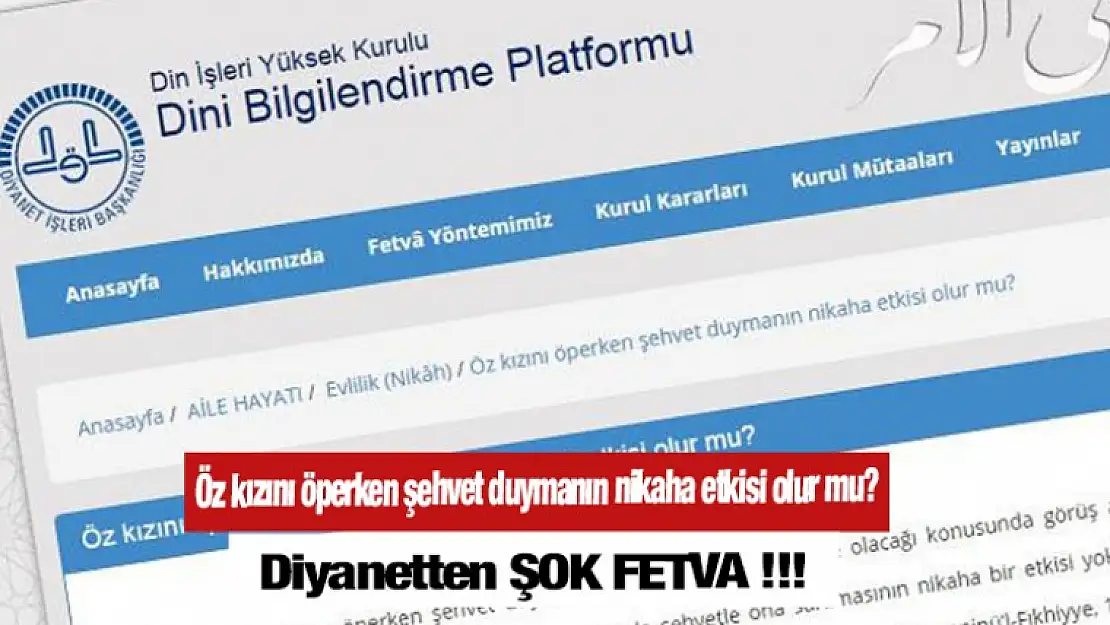 Diyanetten ŞOK FETVA !!!