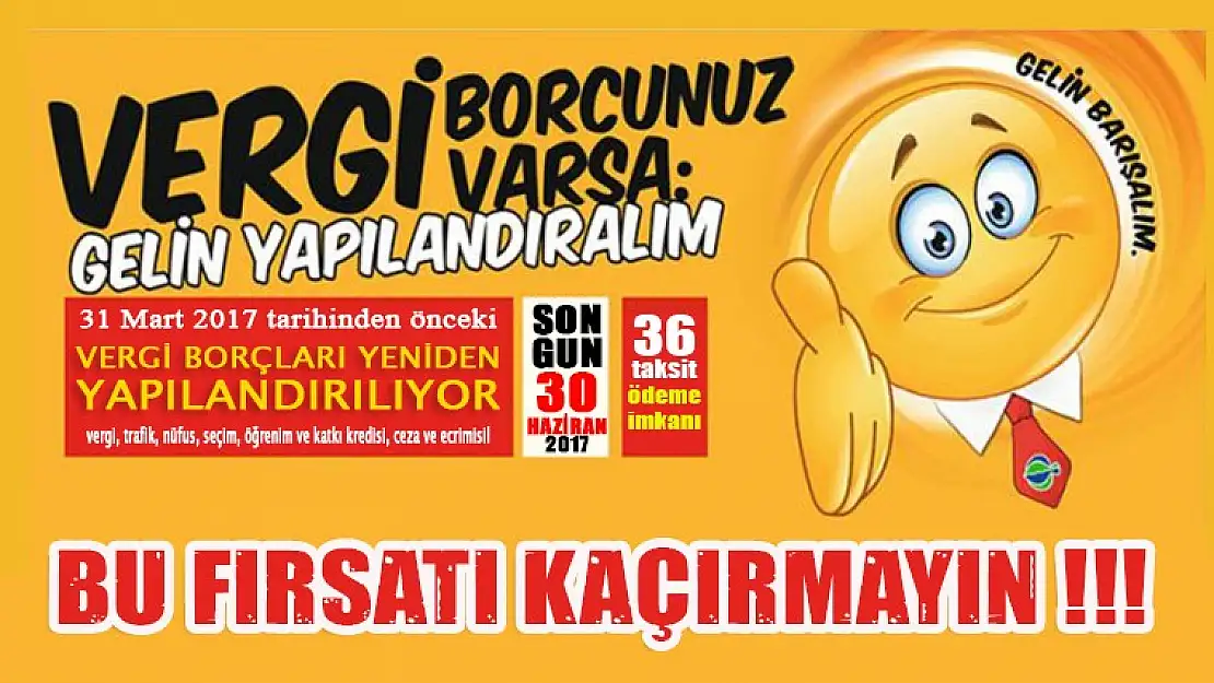 Vergi Yapılandırmasında Son Gün 30 Haziran