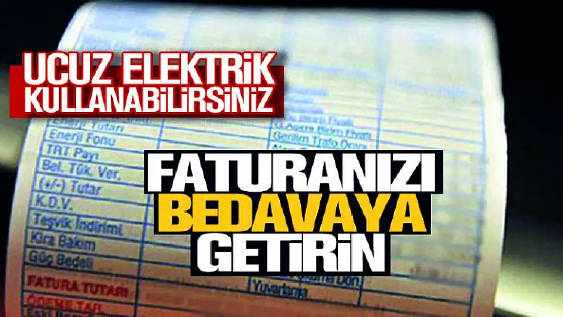 Bir elektrik faturasını bedavaya getirin