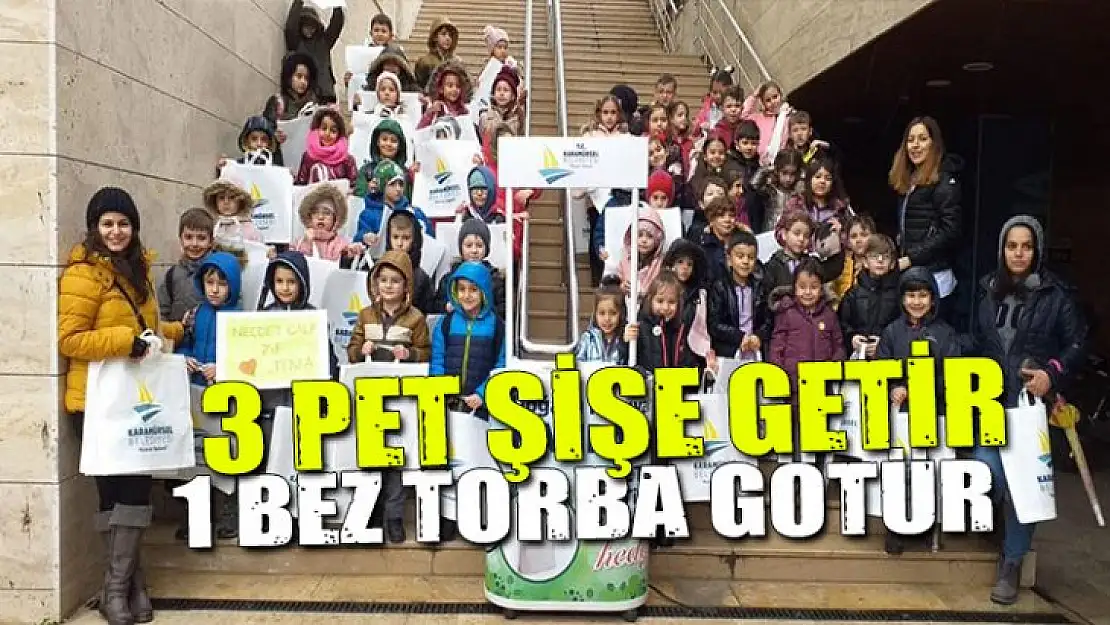 Üç tane pet şişe götürdüler bir bez torba aldılar