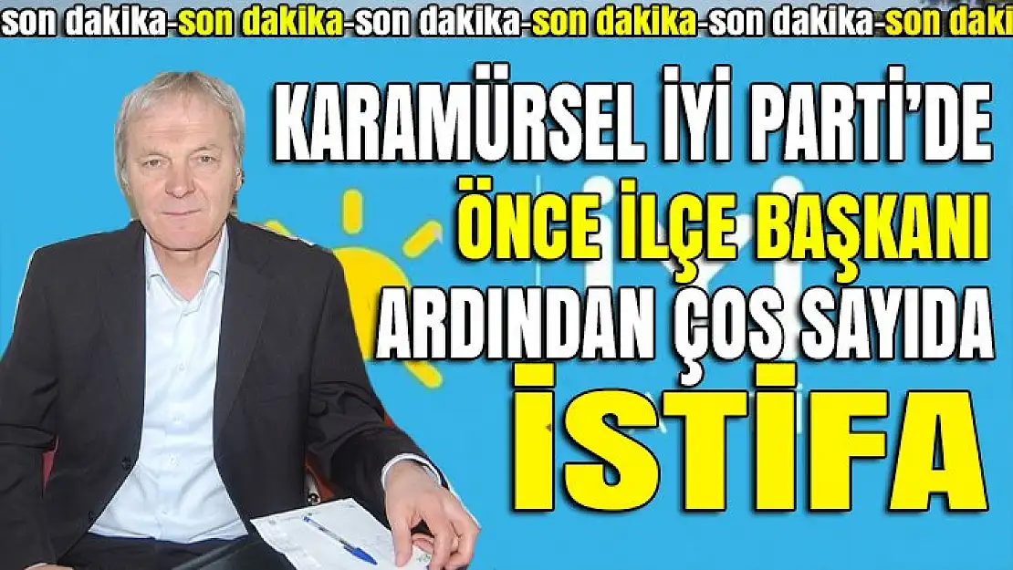 Karamürsel İYİ Parti'de istifa depremi