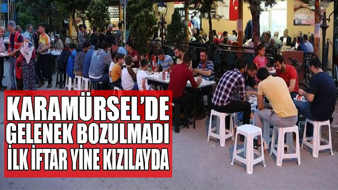 Karamürsel'de ilk iftar yine Kızılay'da verildi