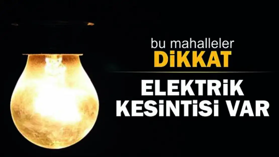 Karamürsel'de bu mahallere 8 buçuk saat elektrik verilmeyecek