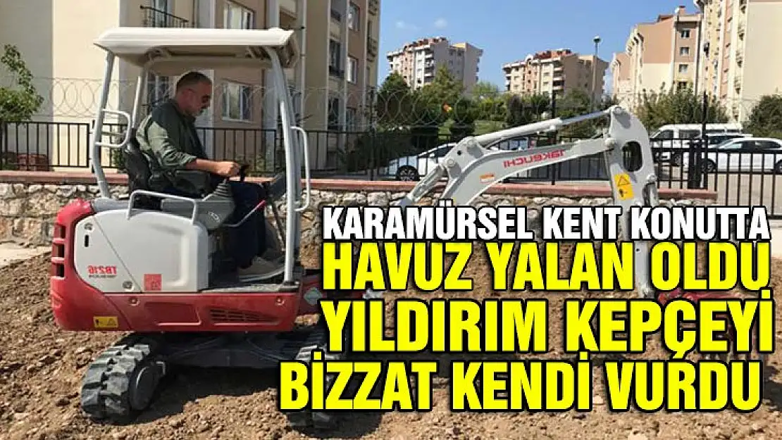 Karamürsel Kent Konut'ta yüzme havuzu yalan oldu