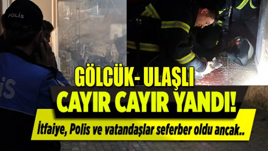 Ulaşlı'da korkutan yangın çok sayıda itfaiye yardıma gitti