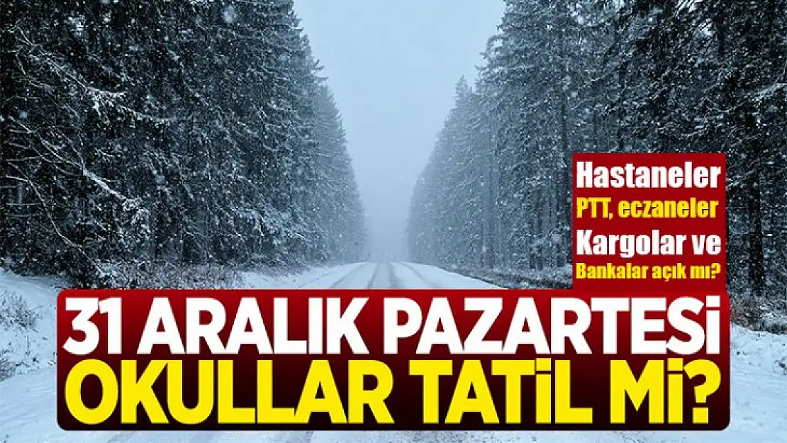 Yarın okullar tatil mi? Hastaneler, PTT ve bankalar açık mı?