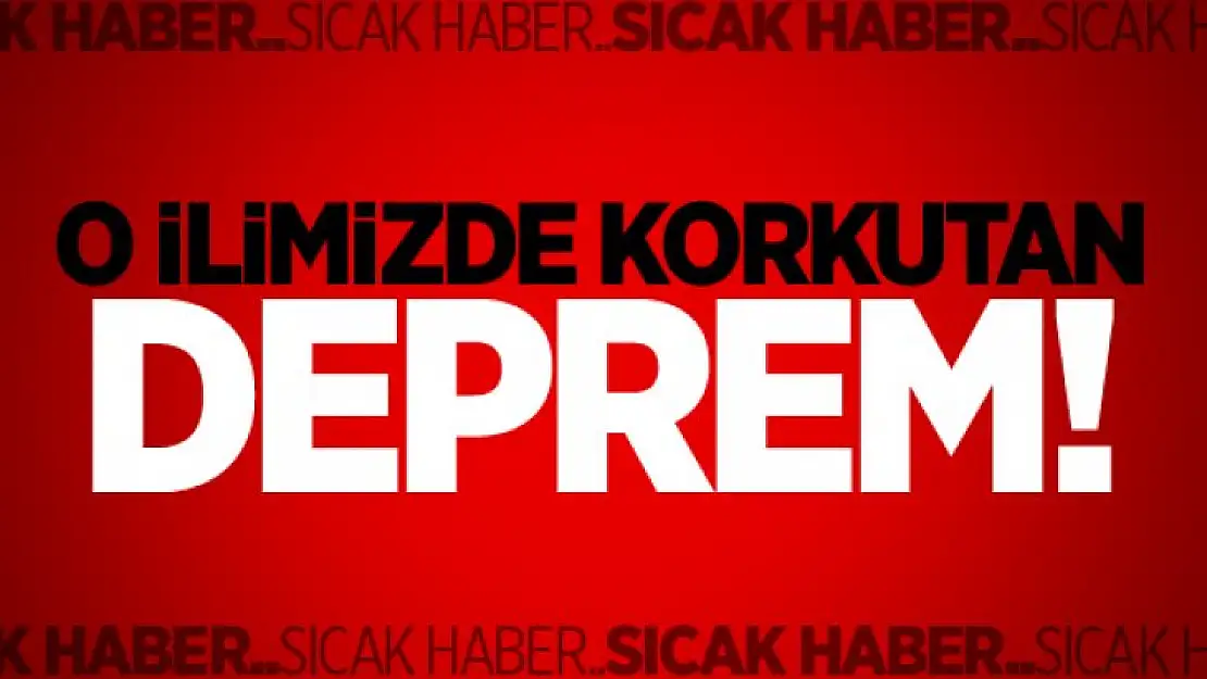 Korkutan deprem! Kocaeli'de de hissedildi !