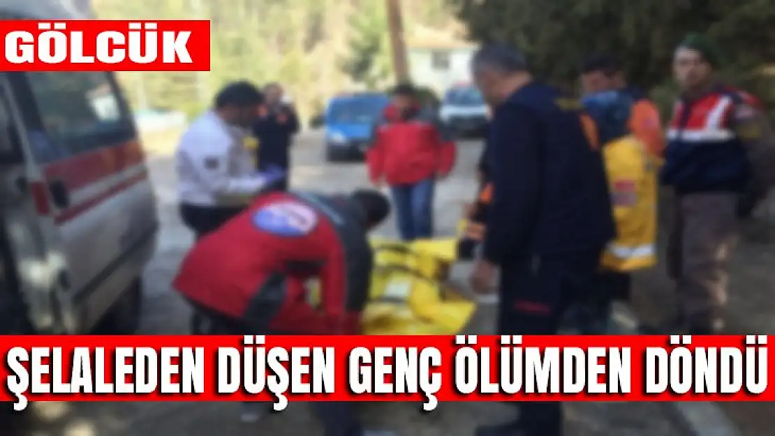 Şelaleden düşen genç şans eseri ölümden döndü!