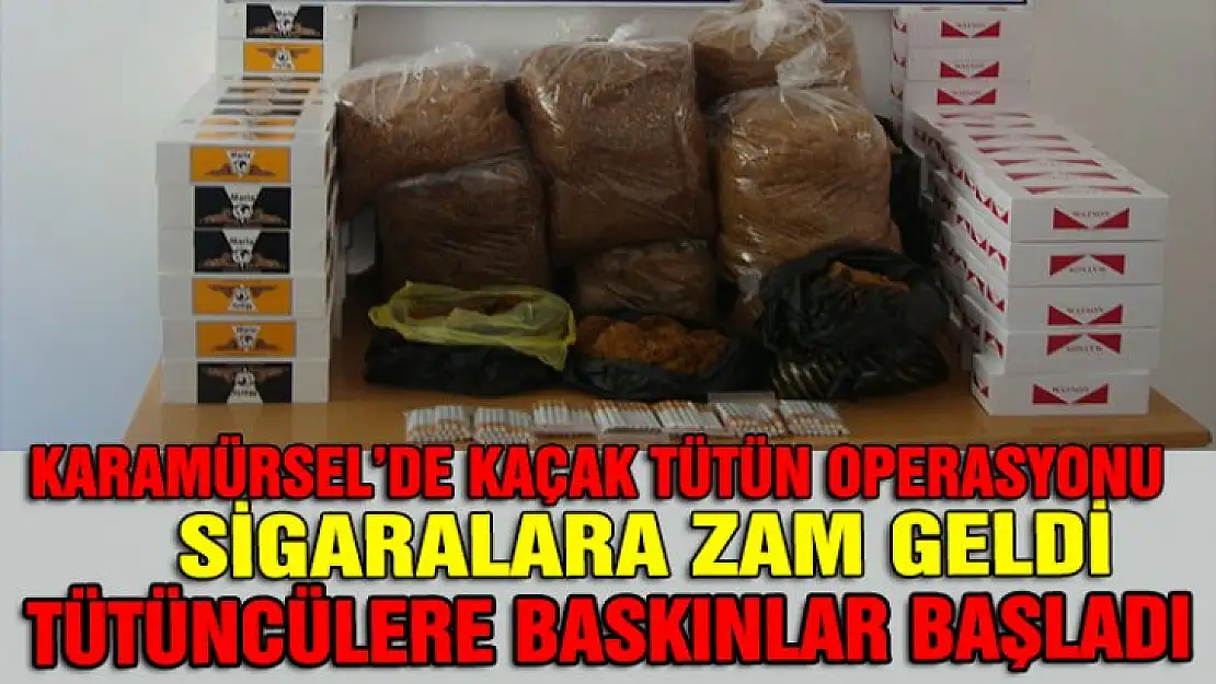 Karamürsel'de kaçak tütün operasyonu